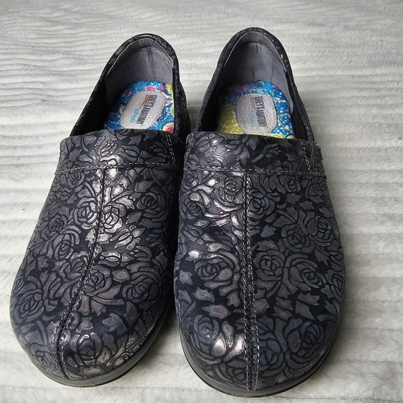 GREYS ANATOMY by Barco Softwalk Shoes - GREYS ANATOMY by Barco Softwalk‎ Womens Slip On Clogs Rose Floral Print Comfort